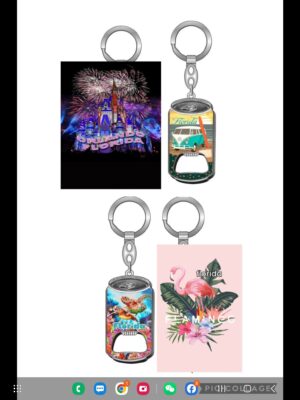 Can Shaped Key Chain Souvenir (4 Designs)